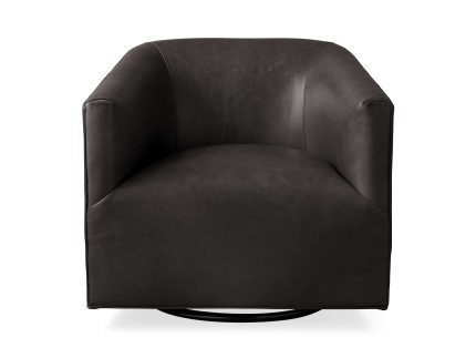 Ellison Leather Plinth Swivel Chair